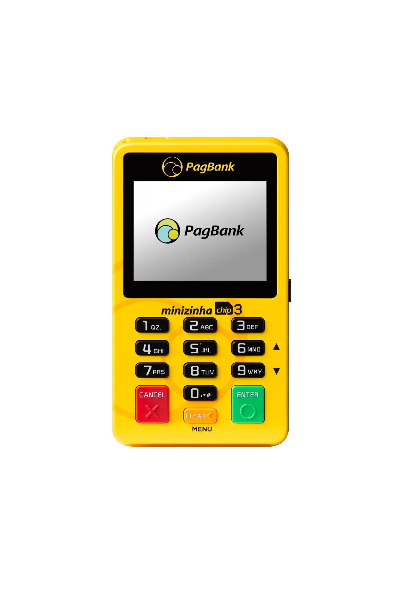 Maquininha de cartão Minizinha Chip 3, do PagBank
