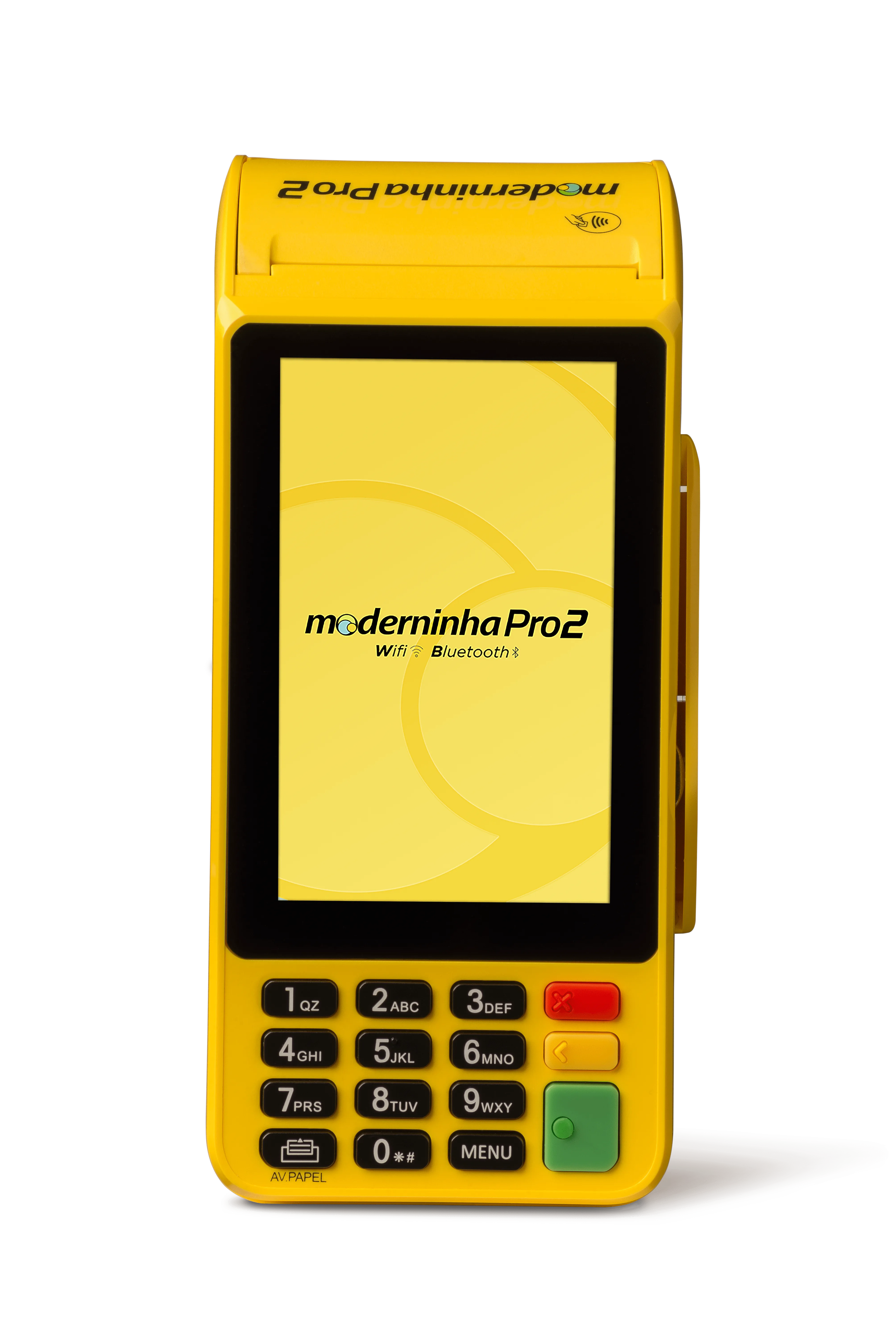 Maquininha de cartão Moderninha Pro 2, do PagBank