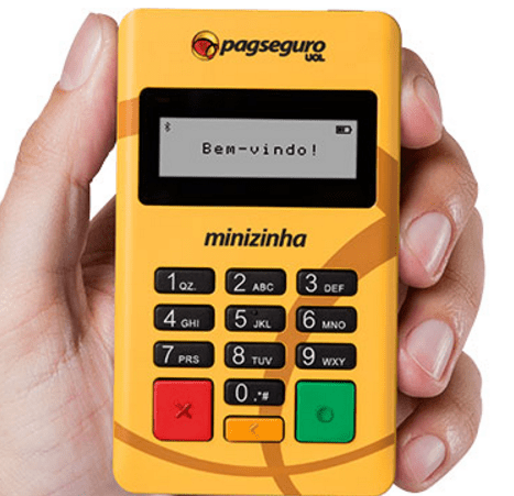 Minizinha PagSeguro   maquininha de Cartões Amarelinha
